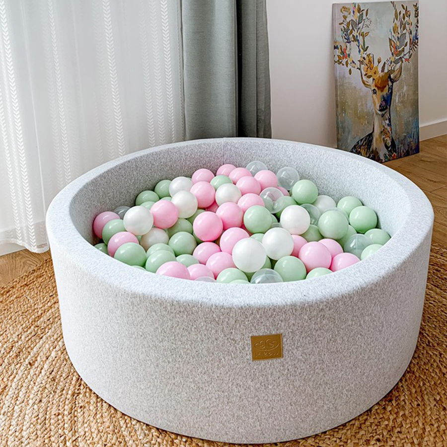 MeowBaby® Foam Ball Pit Spring Ready Set with 250 Balls Baby Ball